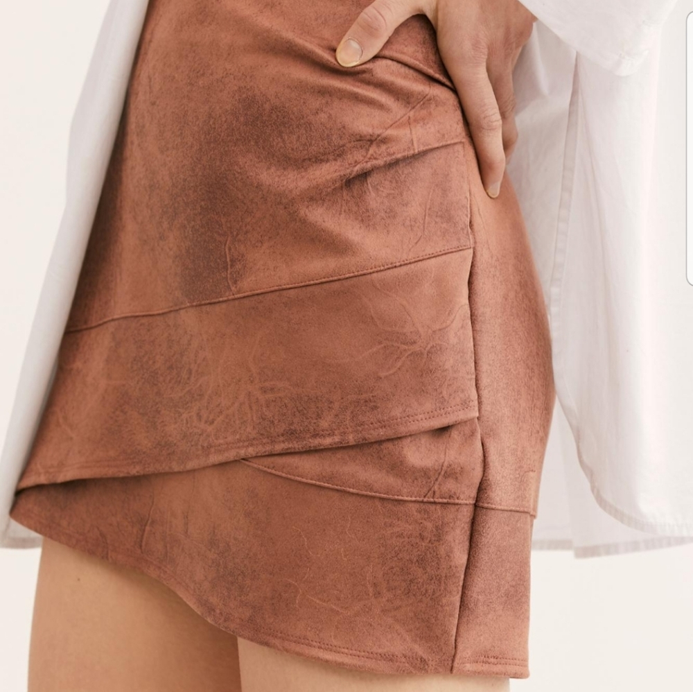 Free People Summer Love Vegan Suede Skirt